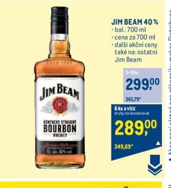 Makro JIM BEAM 40% nabídka