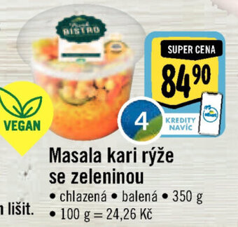 Albert Masala kari rýže se zeleninou nabídka