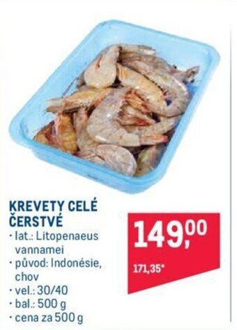 Makro KREVETY CELÉ ČERSTVÉ nabídka