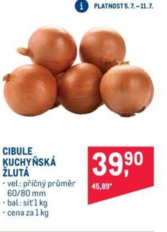 Makro CIBULE KUCHYŇSKÁ ŽLUTÁ nabídka