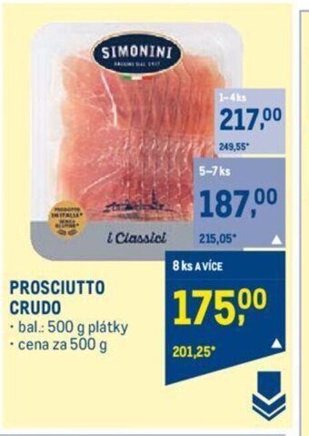 Makro PROSCIUTTO CRUDO nabídka