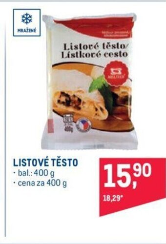Makro LISTOVÉ TĚSTO nabídka