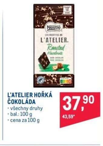 Makro L'ATELIER HOŘKÁ ČOKOLÁDA nabídka