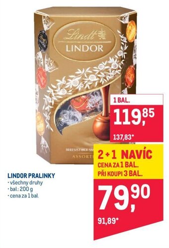 Makro LINDOR PRALINKY nabídka