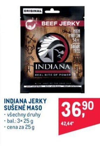 Makro INDIANA JERKY SUŠENÉ MASO nabídka
