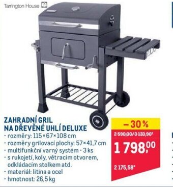 Makro ZAHRADNÍ GRIL NA DŘEVĚNÉ UHLÍ DELUXE nabídka