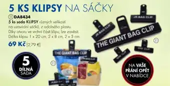 Dedra 5 ks sada KLIPSY různých velikostí nabídka