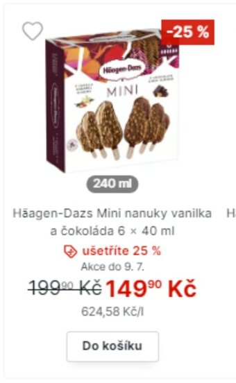 Rohlik.cz Häagen-Dazs Mini nanuky vanilka Häagen-Dazs Stick Choco Almond nabídka