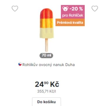 Rohlik.cz Rohlíkův ovocný nanuk Duha nabídka