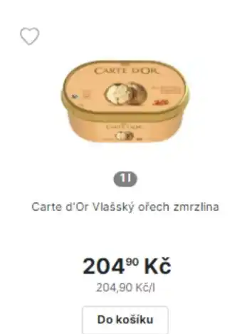 Rohlik.cz Carte d'Or Vlašský ořech zmrzlina nabídka