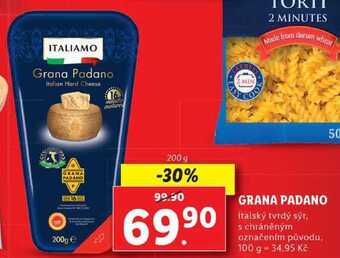 Lidl Grana padano, 200 g nabídka