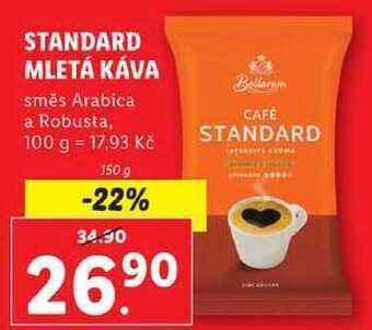 Lidl Standard mletá káva, 150 g nabídka