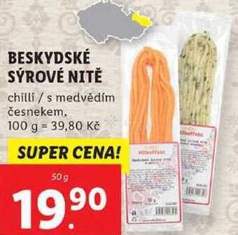 Lidl Beskydské sýrové nitě, 50 g nabídka