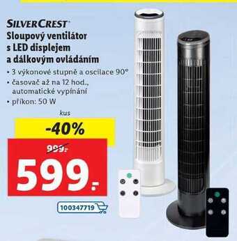Lidl Sloupový ventilátor s led displejem a dálkovým ovládáním nabídka