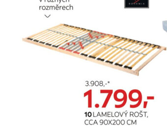 LAMELOVÝ ROŠT, CCA 90X200 CM