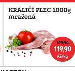 RABBIT řeznictví Králičí plec 1000g mražená nabídka