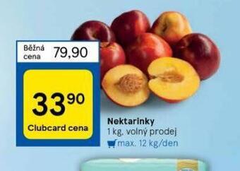 Tesco Nektarinky nabídka