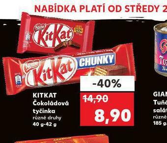 Kaufland Kit kat čokoládová tyčinka nabídka