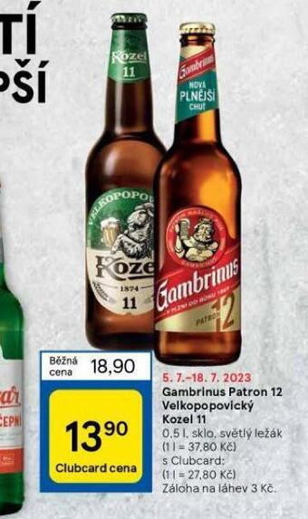 Tesco Pivo velkopopovický kozel 11 nabídka