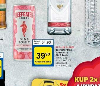 Tesco Beefeater pink strawberry gin & tonic nabídka
