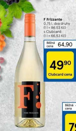 Tesco F frizzante nabídka