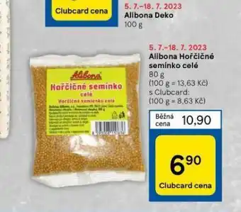 Tesco Alibona hořčičbé semínko celé nabídka