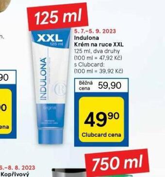 Tesco Indulona krém na ruce xxl nabídka