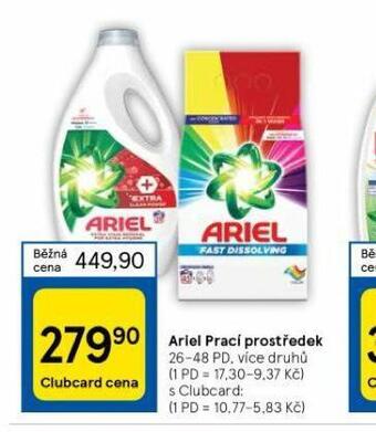 Tesco Ariel prací prostředek nabídka