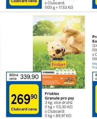 Tesco Friskies granule pro psy nabídka