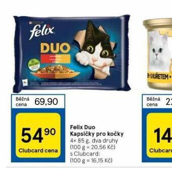 Tesco Felix duo kapsičky pro kočky nabídka