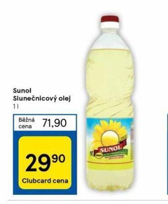 Tesco Sunol slunečnicový olej nabídka