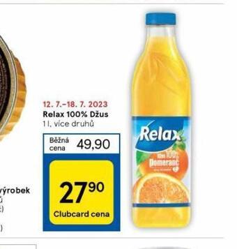 Tesco Relax 100% džus nabídka