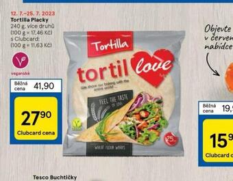 Tesco Tortilla placky nabídka