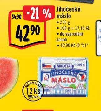 Albert Jihočeské máslo nabídka