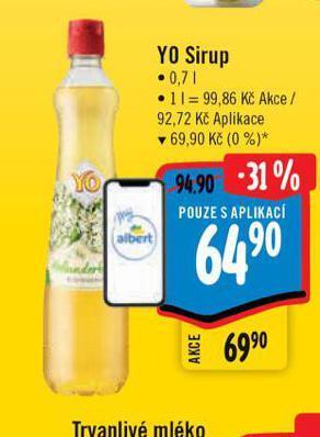 Albert Yo sirup nabídka