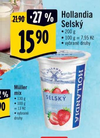 Albert Hollandia selský jogurt nabídka
