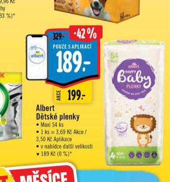 Albert Dětské plenky nabídka