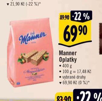 Albert Manner oplatky nabídka