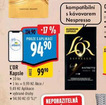 Albert Kávové kapsle l'or nabídka