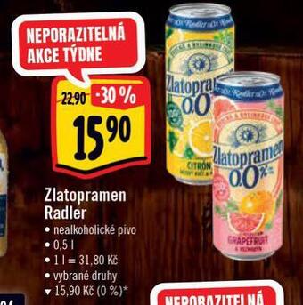 Albert Zlatopramen radler nabídka