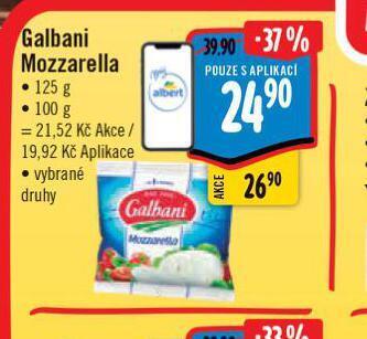 Albert Galbani mozzarella sýr nabídka