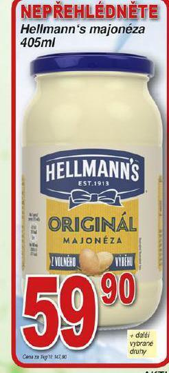 Hruška Hellmann's majonéza nabídka