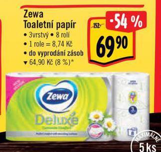 Albert Zewa toaletní papír nabídka