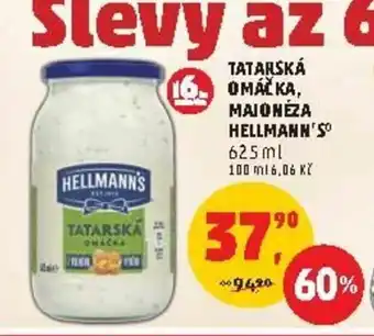 Penny Market Tatarská omáčka maionéya Hellmann's 625ml nabídka