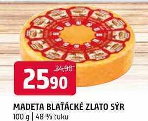 Terno Madeta blaťácké zlato sýr 100 g nabídka