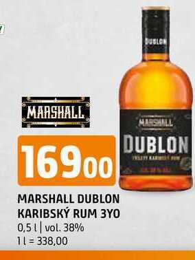 Terno Marshall dublon karibský rum 3yo 0,5 l nabídka