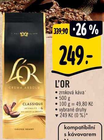 Albert L'or • zrnková káva • 500 g nabídka