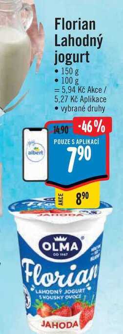 Albert Florian lahodný jogurt • 150 g nabídka