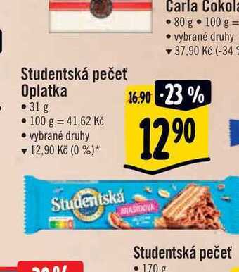 Albert Studentská pečeť oplatka • 31 g nabídka