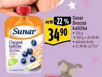 Albert Sunar ovocná kašička 120 g nabídka